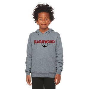 Hardwood - Youth BELLA+CANVAS ® Sponge Fleece Pullover Hoodie - Athletic Heather - BC3719Y - IMS Apparel BC3719Y - Athletic_Heather_ - Hardwood - Small
