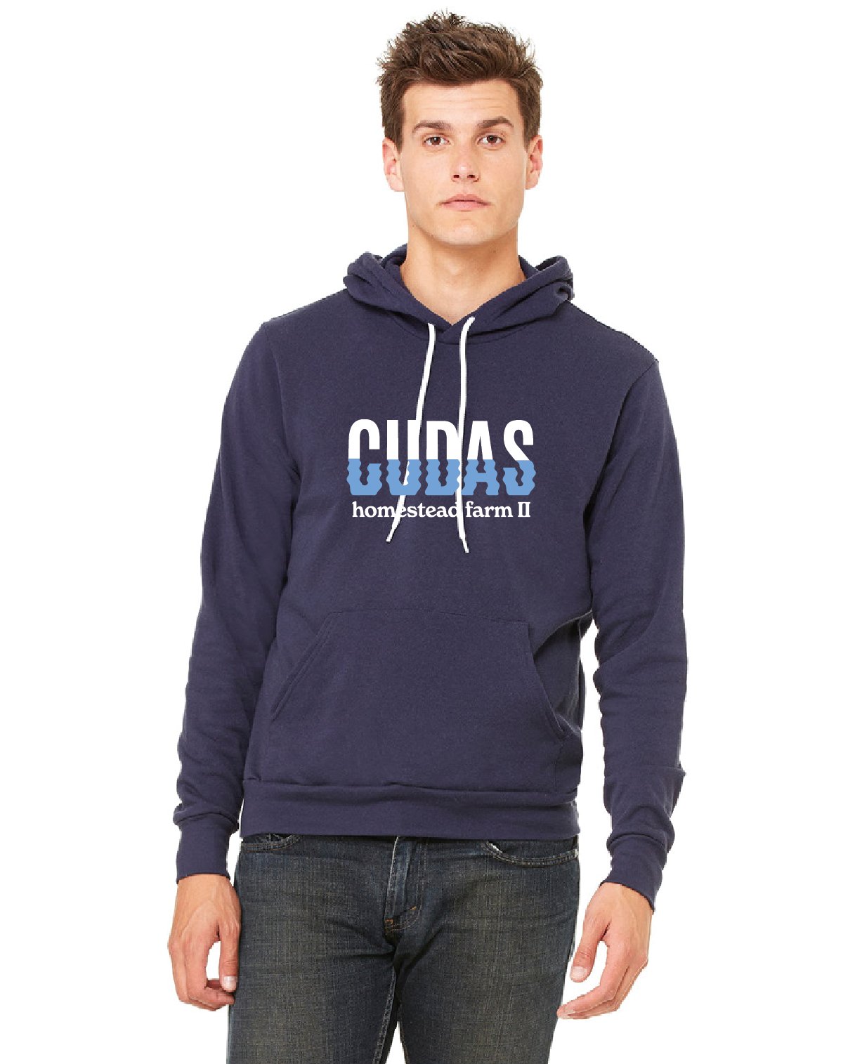 3719 Bella + Canvas Navy Unisex Sponge Fleece Pullover Hoodie - IMS Apparel