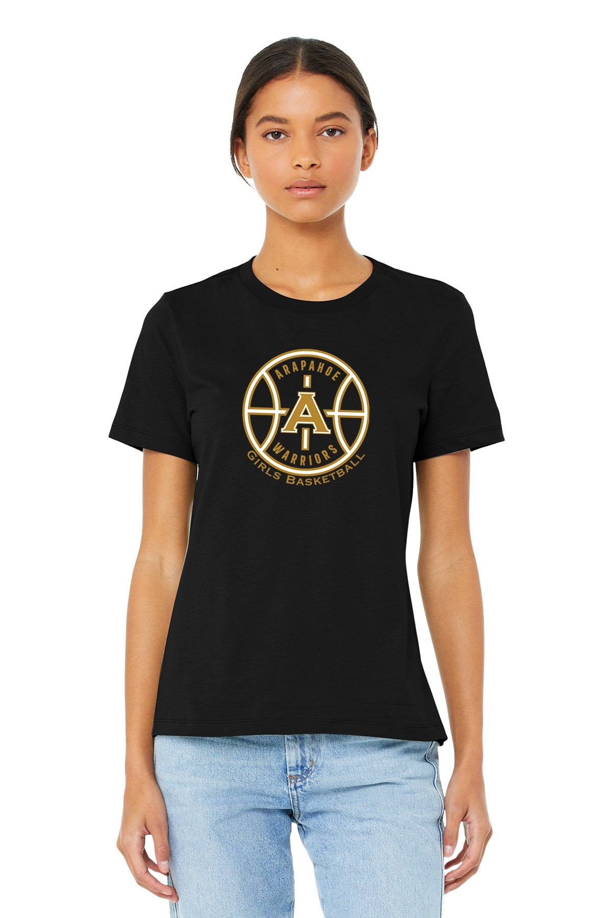 Arapahoe Girls Basketball - Women’s Relaxed Jersey Short Sleeve Tee - IMS Apparel BC6400Black-S