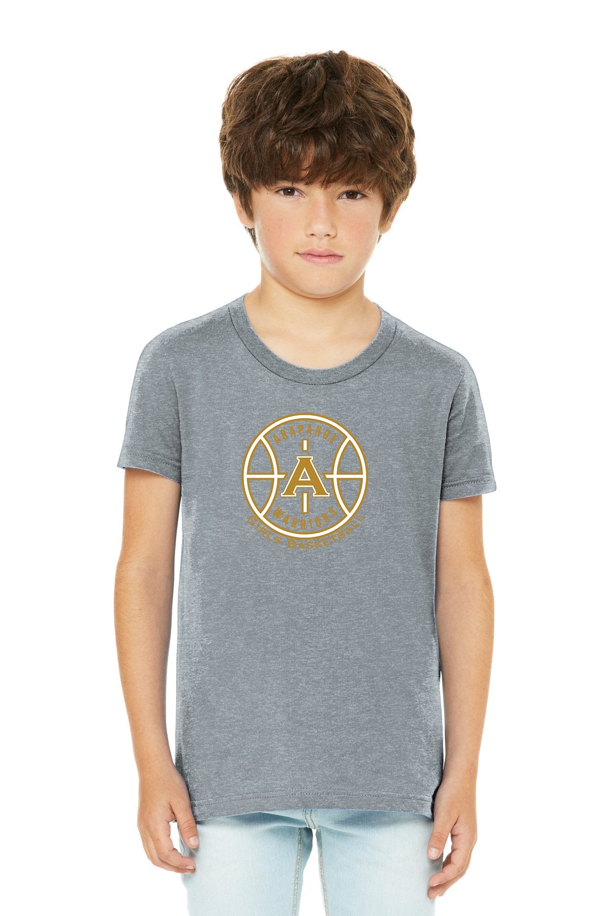 Arapahoe Girls Basketball - Youth Athletic Heather CVC Tee T-Shirt - IMS Apparel BC3001YCVCAthletic-S