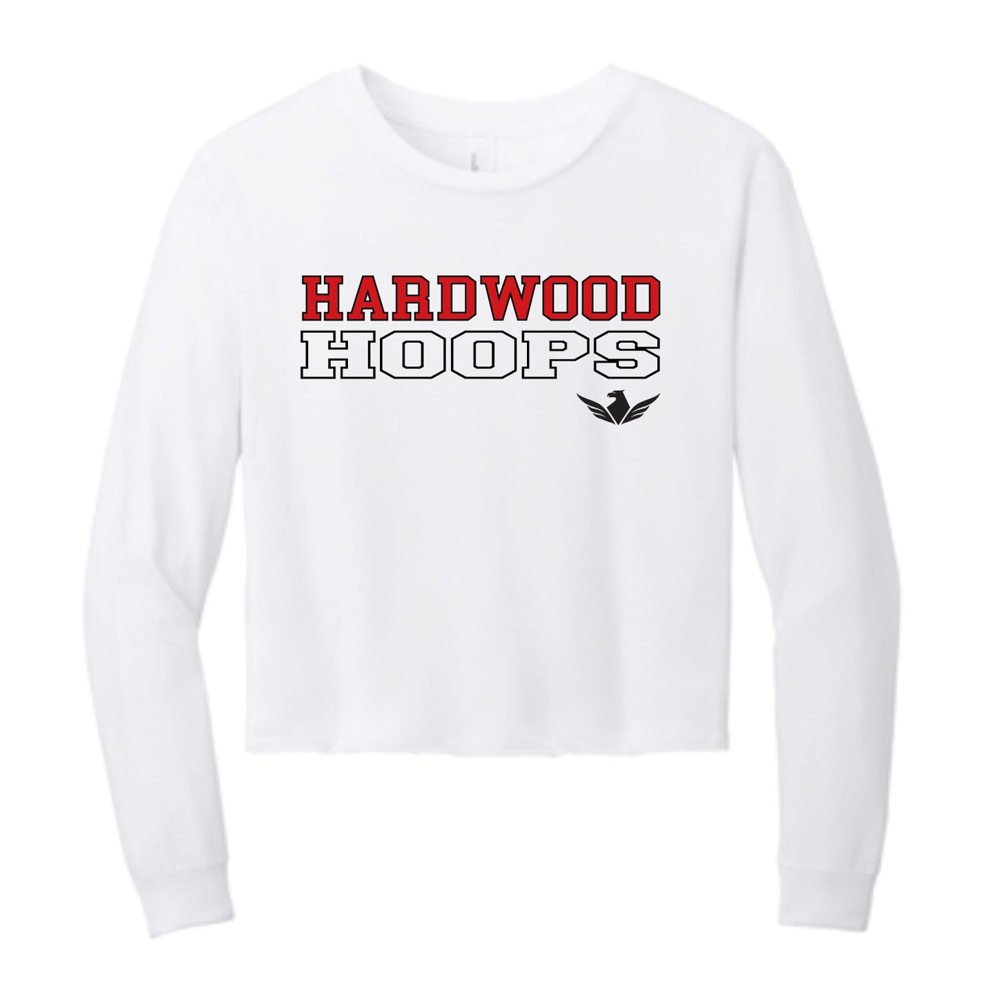 Hardwood - District® Women’s Perfect Tri® Midi Long Sleeve Tee - White DT141 - IMS Apparel