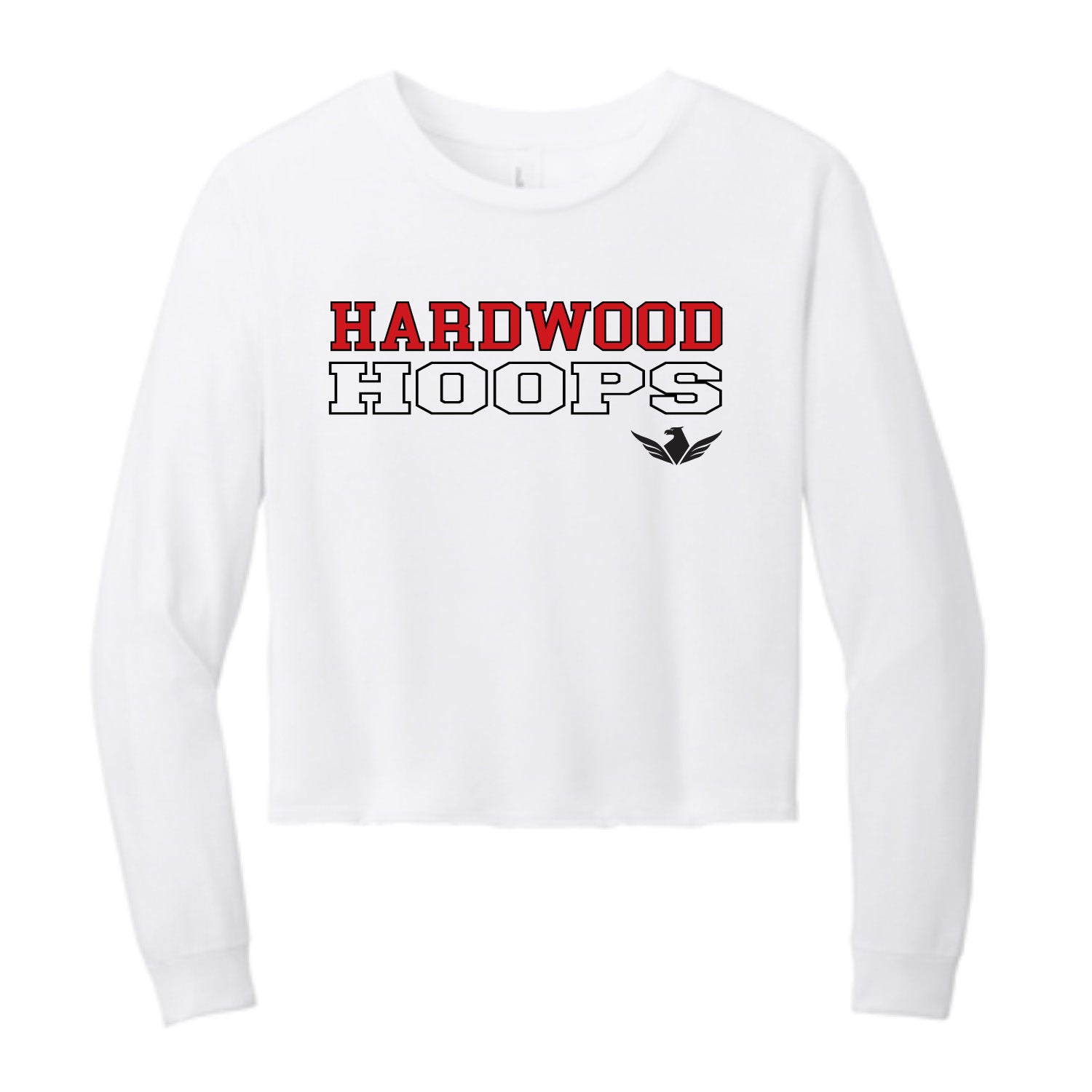 Hardwood - District® Women’s Perfect Tri® Midi Long Sleeve Tee - White DT141 - IMS Apparel