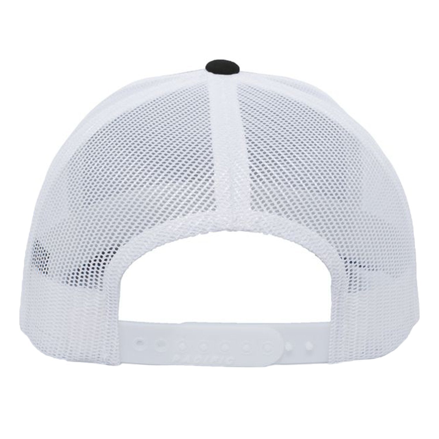 SALE! Hardwood Basketball - Embroidered Hat - Black/White/White - Mesh - Snap Back - 104c - IMS Apparel HardwoodHat - Black/White/White Snap - 104c