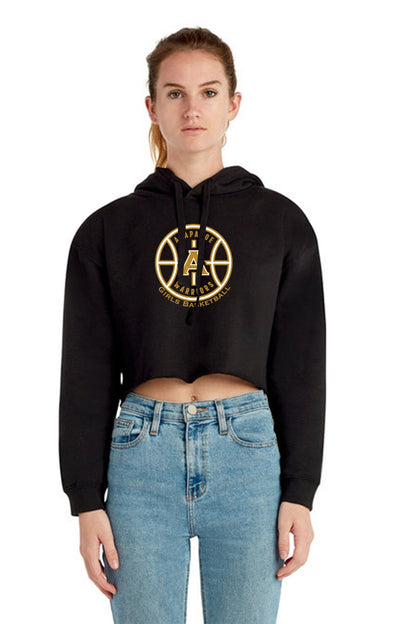 Arapahoe Girls Basketball - Lane Seven Ladies' Cropped Fleece Hoodie - IMS Apparel LS12000-Black-S