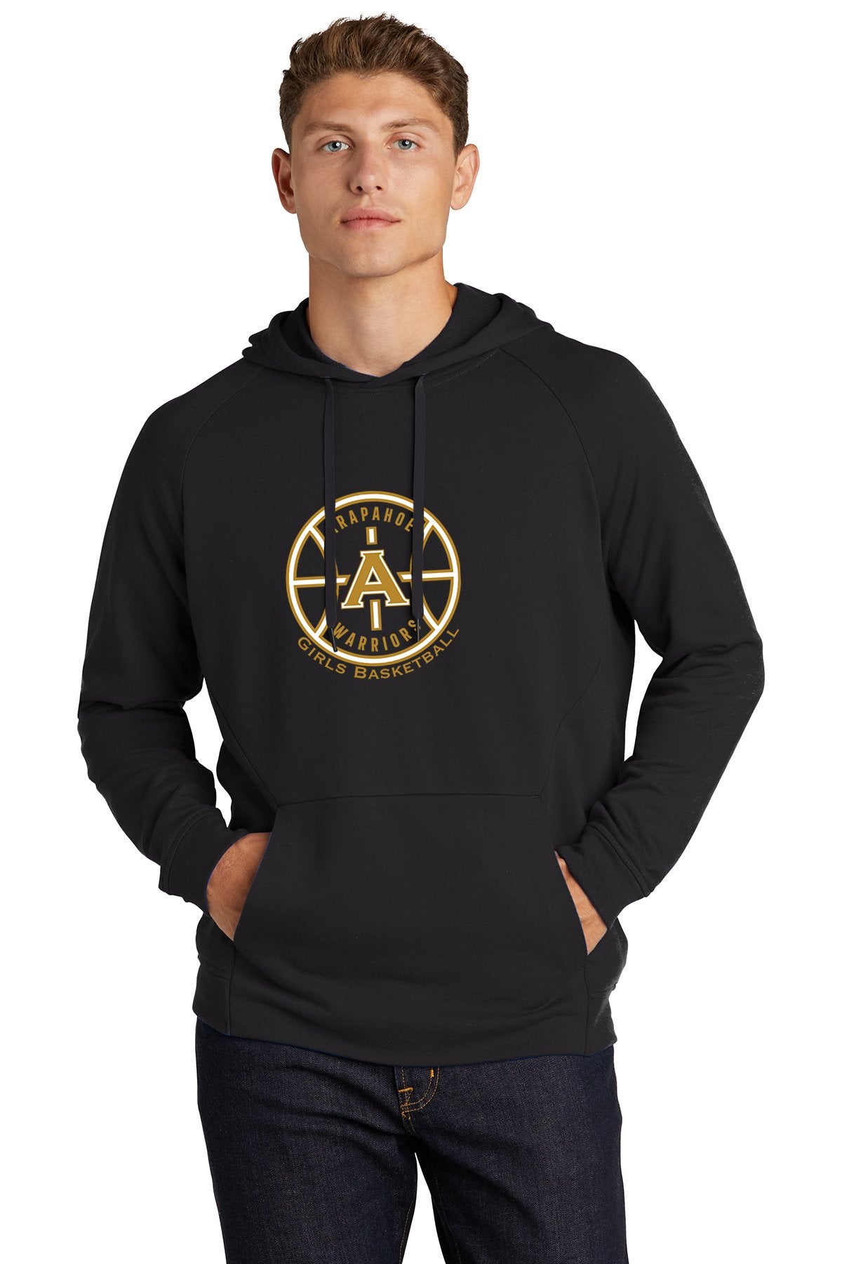 Arapahoe Girls Basketball - Men Lightweight Pullover Hoodie - IMS Apparel ST272Black-S