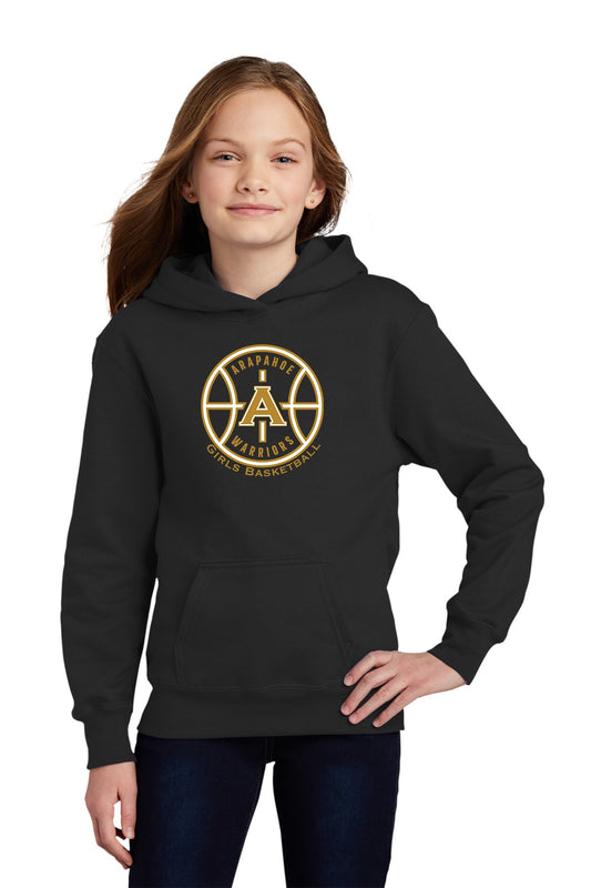 Arapahoe Girls Basketball - Youth Fleece Pullover Hooded - IMS Apparel PC850YHBlack-S