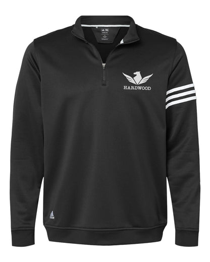 Hardwood - Adidas - 3-Stripes French Terry Quarter-Zip Pullover - IMS Apparel A190Black-S
