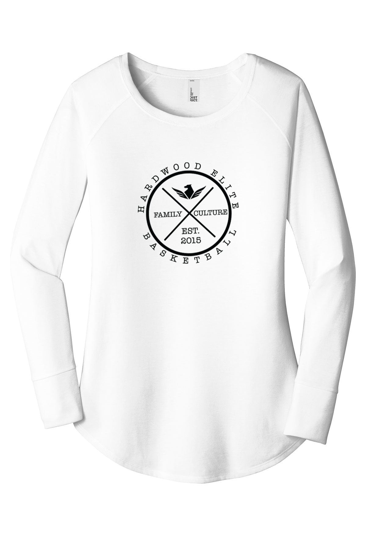 Hardwood - District Women’s Perfect Tri Long Sleeve - White - IMS Apparel DT132White-S